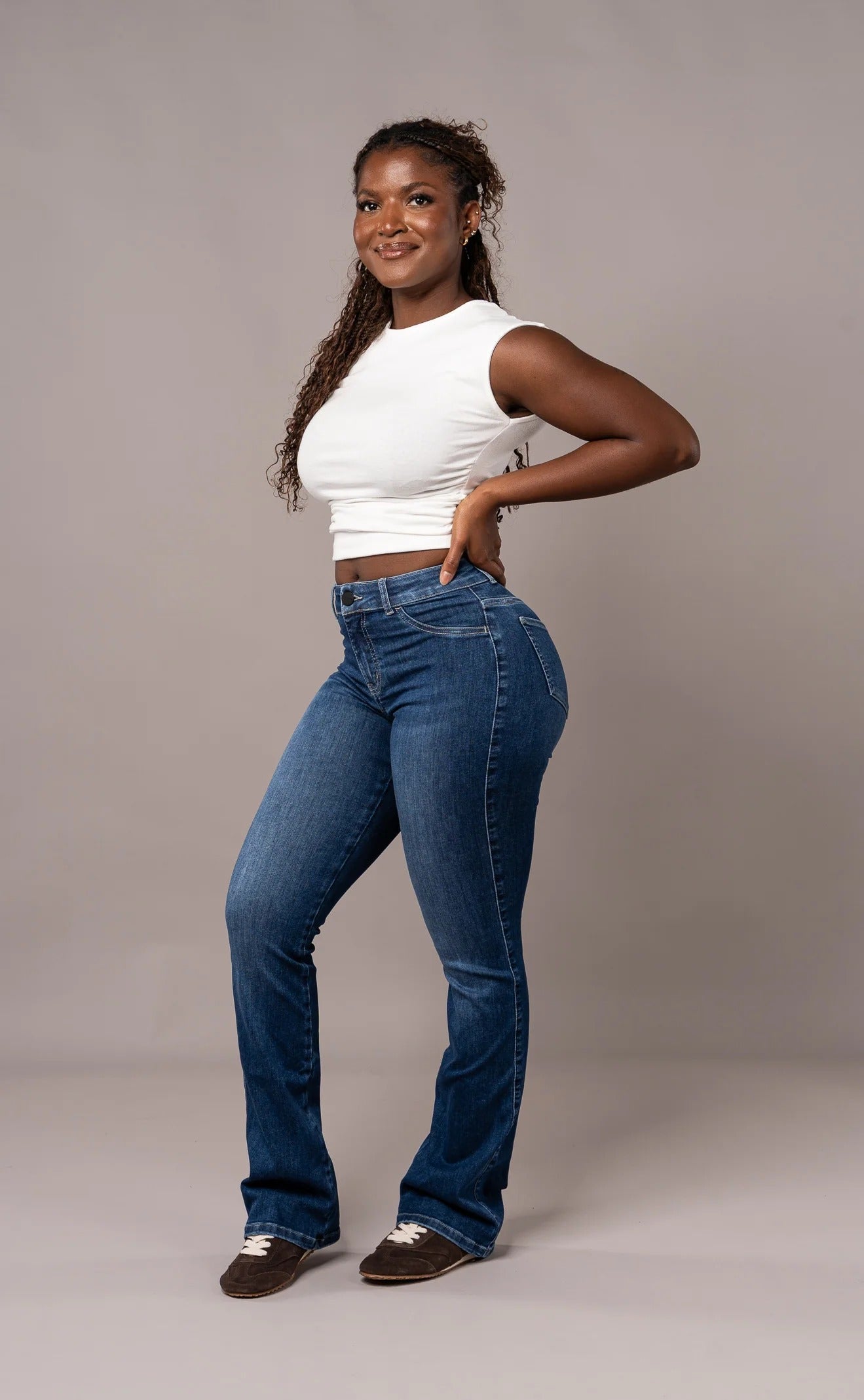 Flared Mid - Sapphire Blue