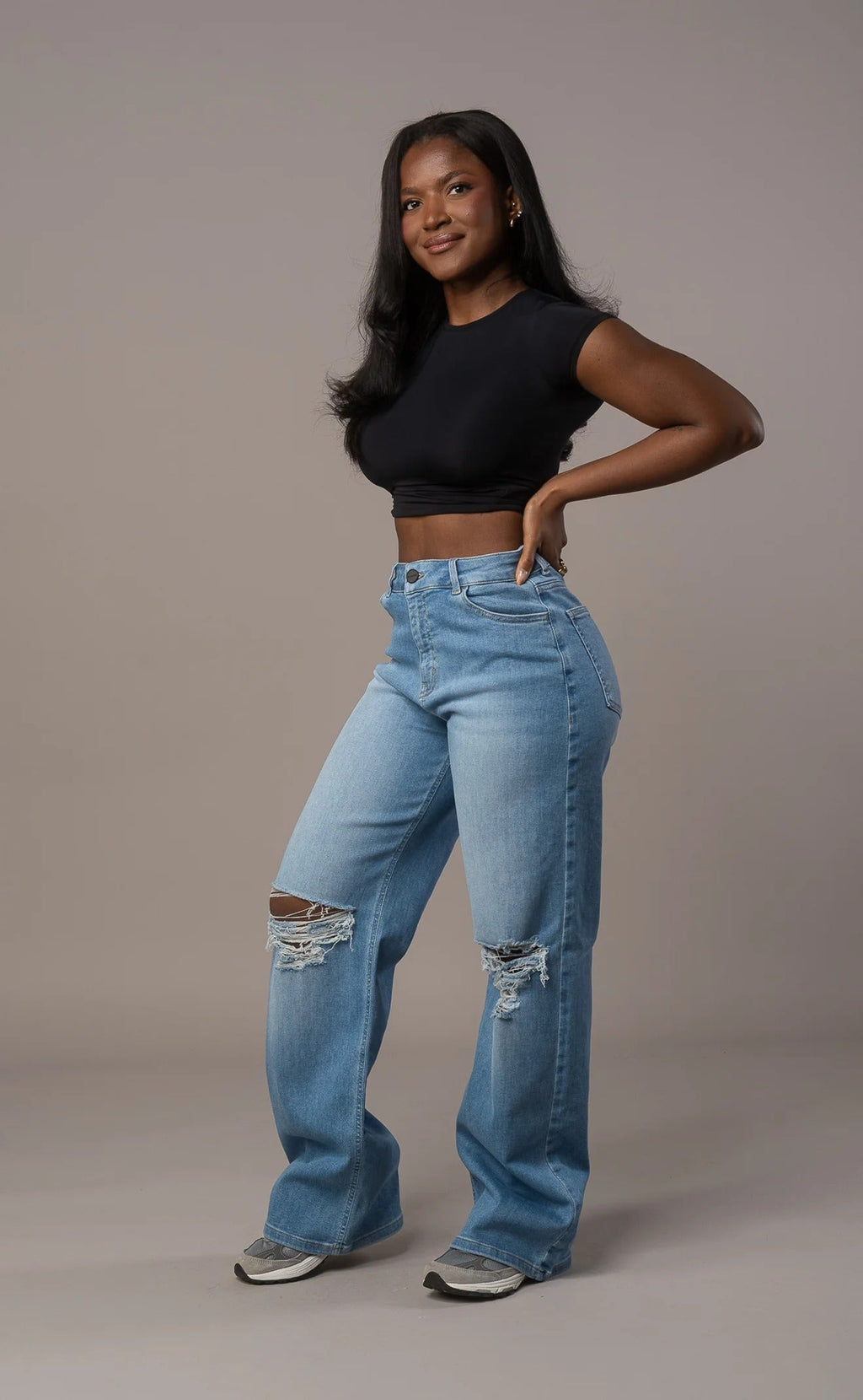 Baggy Ripped - Arctic Light Blue