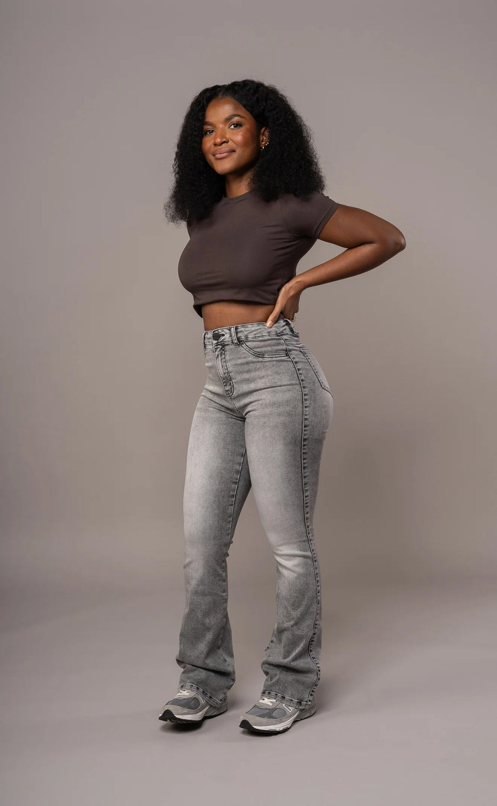 Flared - Heavy Washed Grey