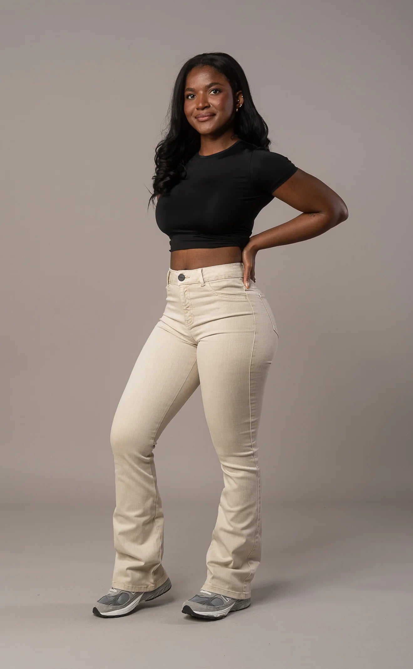 Pastel Flared Mid - Sand