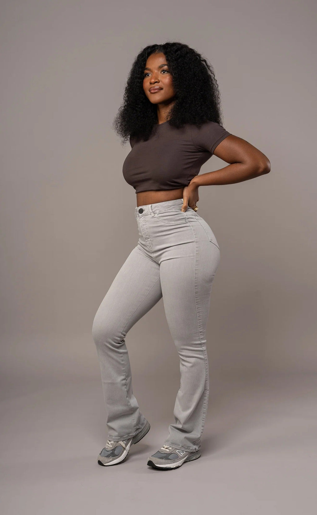 Pastel Flared - Ash Grey