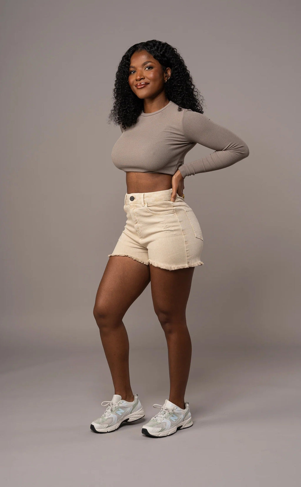 Ripped Shorts - Sand