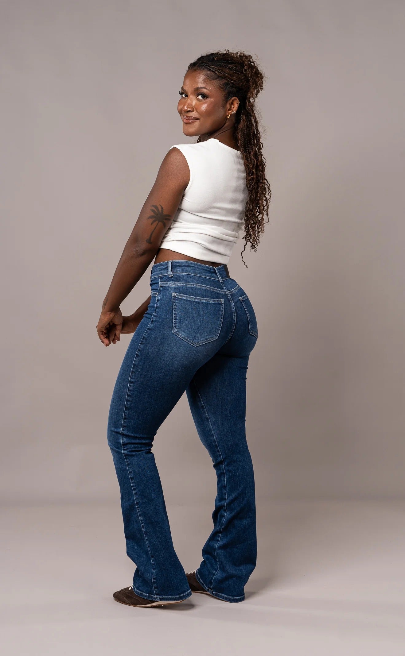 Flared Mid - Sapphire Blue