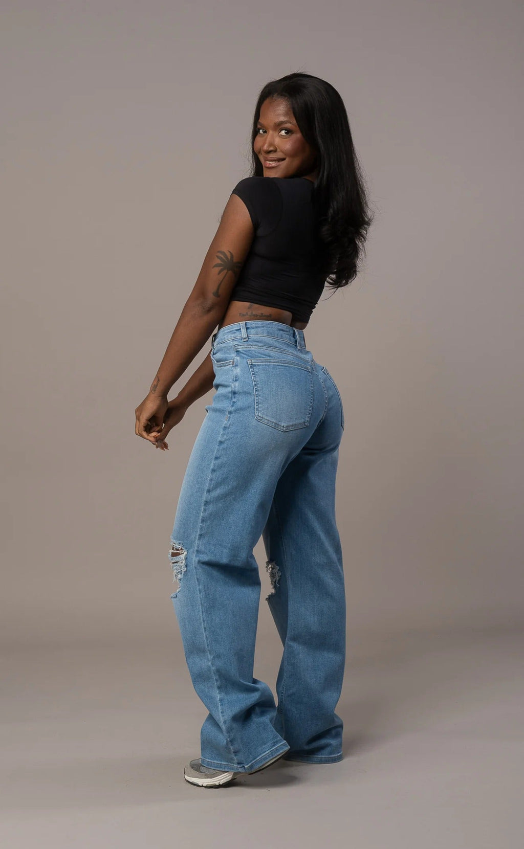 Baggy Ripped - Arctic Light Blue