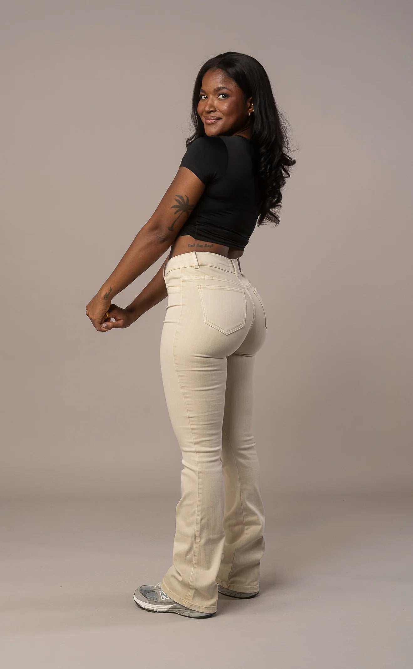 Pastel Flared Mid - Sand