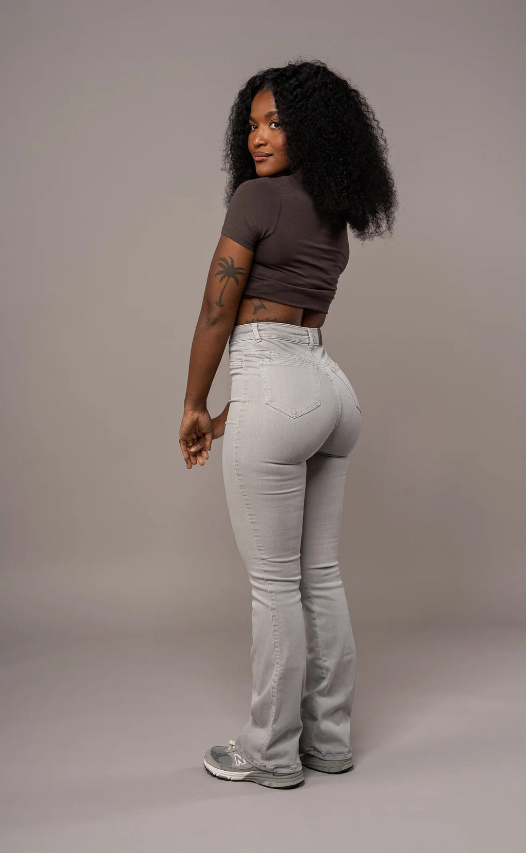 Pastel Flared - Ash Grey